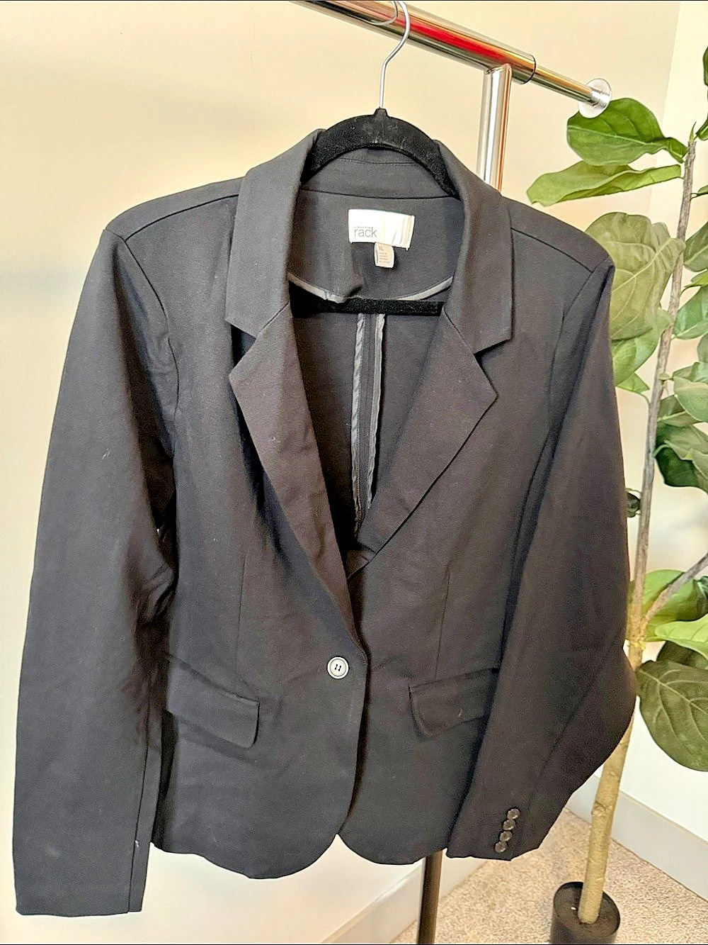 Nordstrom Rack Essential Ponte Blazer Black Blazer XL NWT